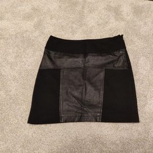 BCBGeneration Black/Leather Mini Skirt - Size M